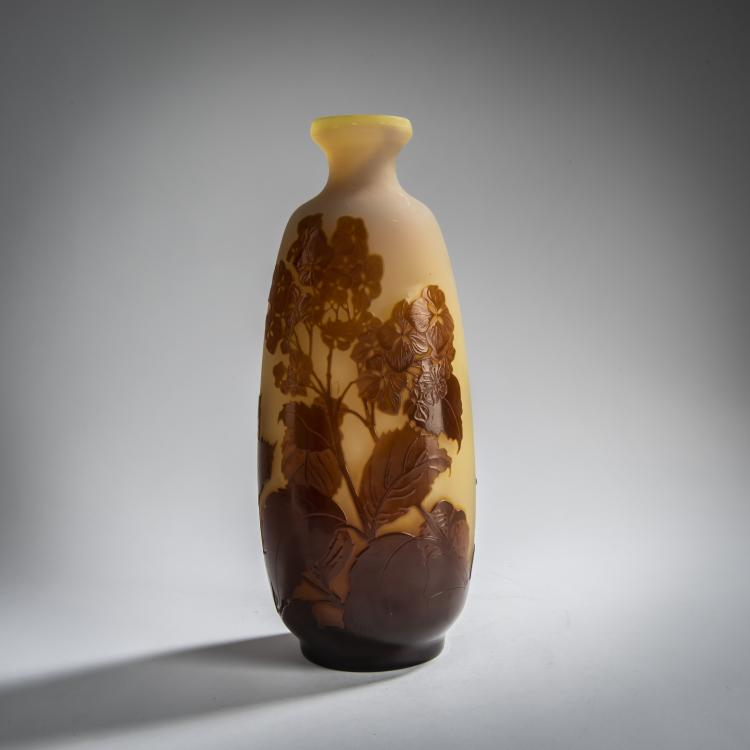 Hauptbild zu Objekt, 'Hortensias' vase, 1928-36, Emile Gall&eacute;, Gall&eacute;, &Eacute;tablissements, Nancy, 156D 699