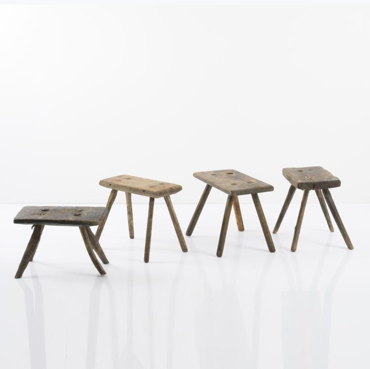 Hauptbild zu Objekt, 4 stools, 1920s, Skandinavien, 158B 332