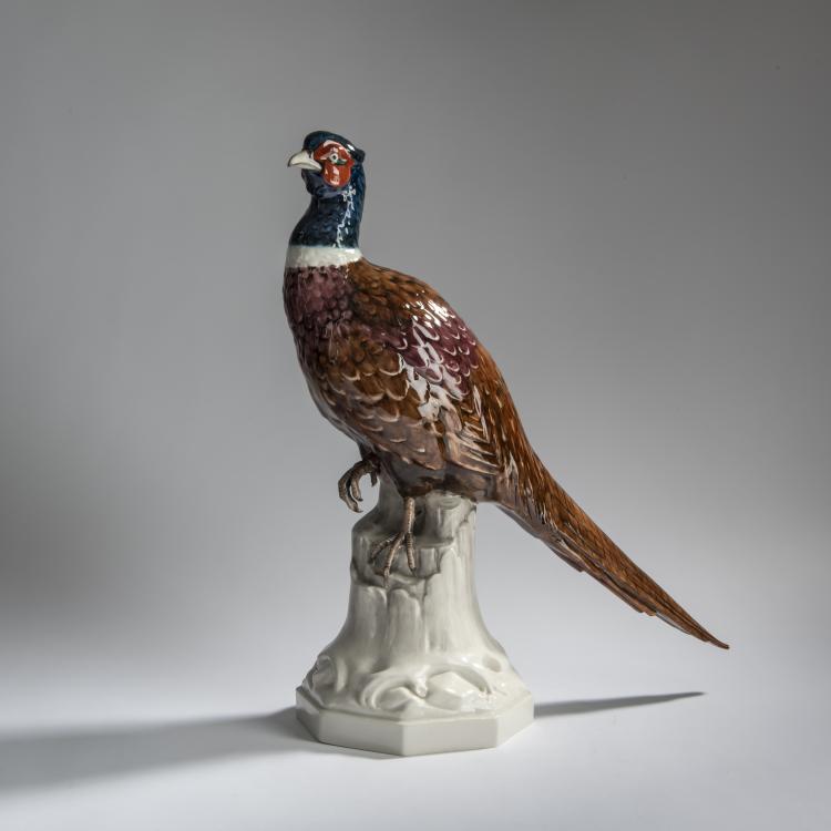 Hauptbild zu Objekt, 'Fasan', 1917, Edmund Sode, Schwarzburger Werkst&auml;tten f&uuml;r Porzellankunst, Unterwei&szlig;bach, 156D 770