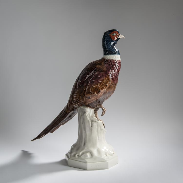 Bild 1 zu Objekt, 'Fasan', 1917, Edmund Sode, Schwarzburger Werkst&auml;tten f&uuml;r Porzellankunst, Unterwei&szlig;bach, 156D 770