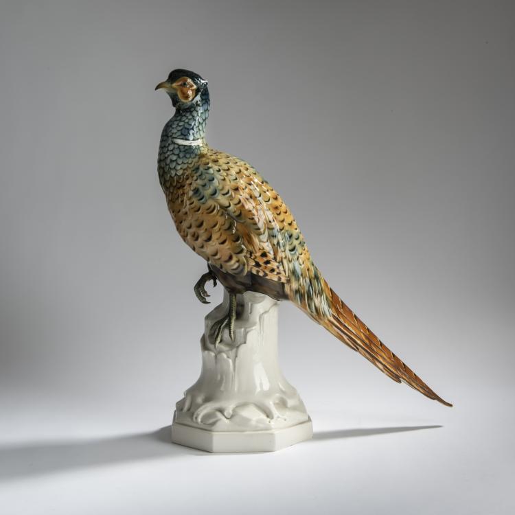 Hauptbild zu Objekt, 'Fasan', 1917, Edmund Sode, Schwarzburger Werkst&auml;tten f&uuml;r Porzellankunst, Unterwei&szlig;bach, 156D 771