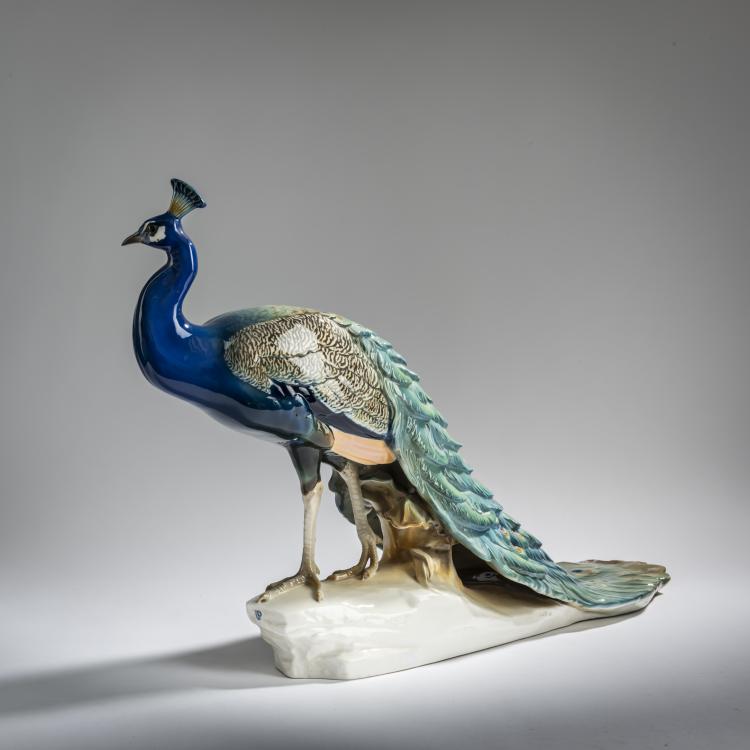 Bild 1 zu Objekt, 'Peacock', 1906, Theodor K&auml;rner, Nymphenburg, KPM, 156D 750