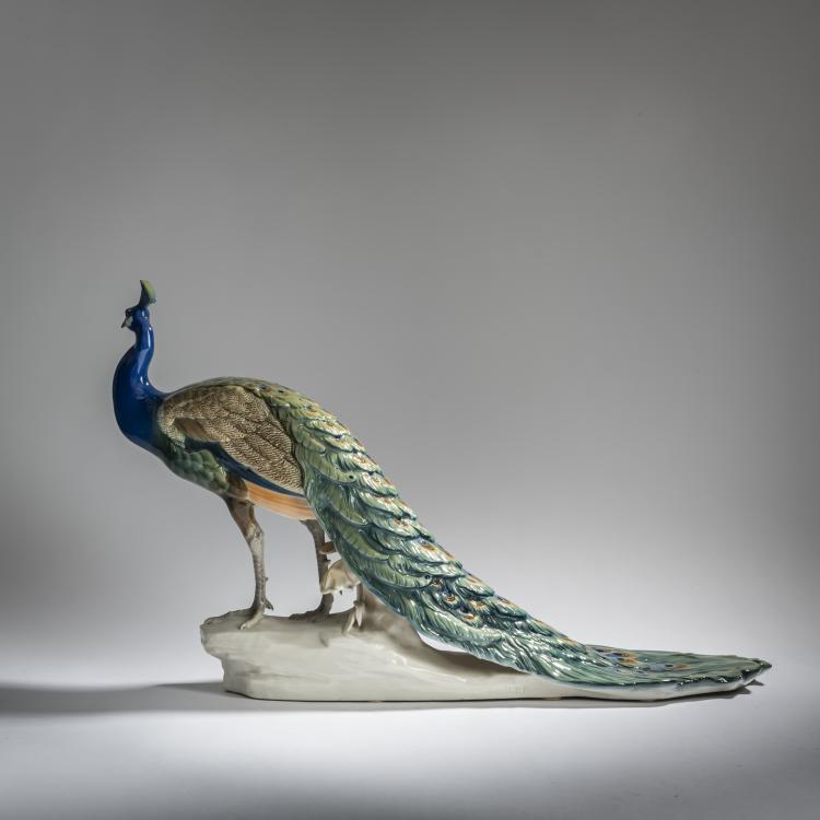 Bild 1 zu Objekt, 'Peacock', 1906, Theodor K&auml;rner, Nymphenburg, KPM, 156D 751
