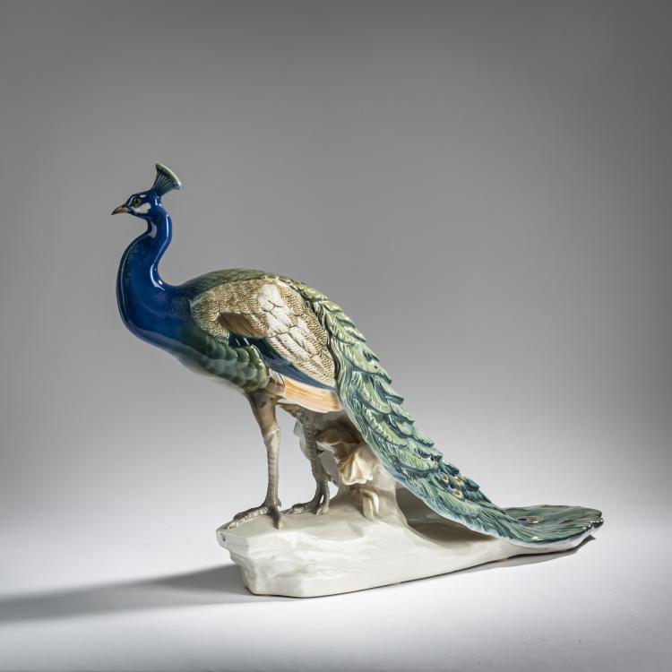 Bild 2 zu Objekt, 'Peacock', 1906, Theodor K&auml;rner, Nymphenburg, KPM, 156D 751