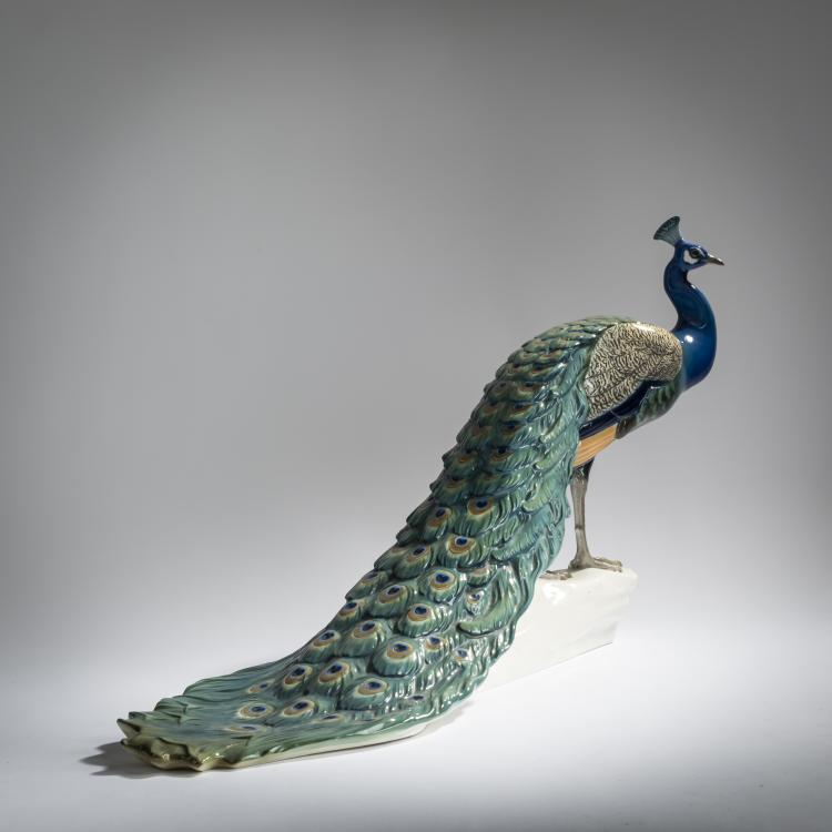 Bild 1 zu Objekt, 'Peacock', 1906, Theodor K&auml;rner, Nymphenburg, KPM, 156D 752
