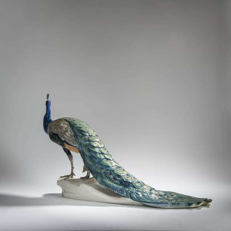 Bild 2 zu Objekt, 'Peacock', 1906, Theodor K&auml;rner, Nymphenburg, KPM, 156D 752