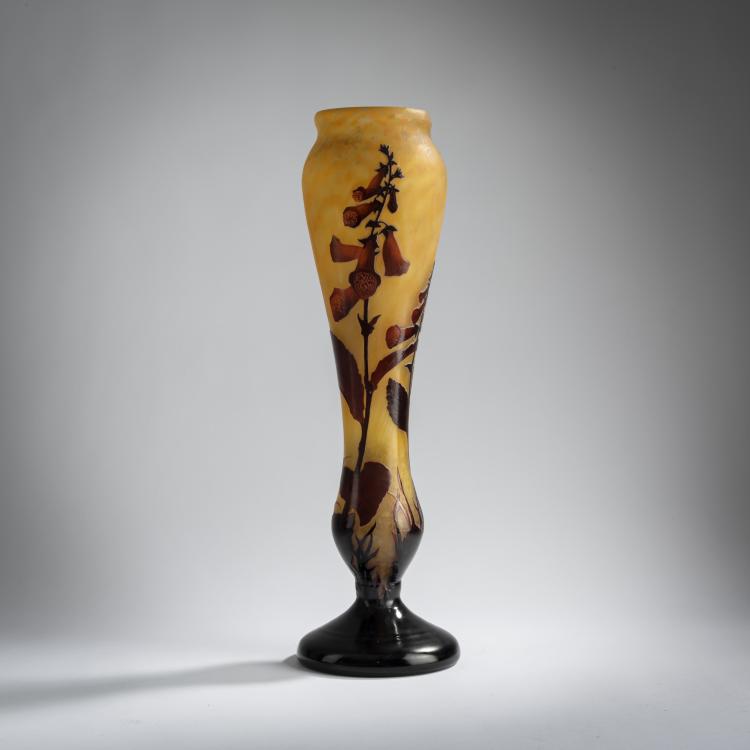 Hauptbild zu Objekt, Vase 'Digitales', um 1913, Antonin Daum, Daum Fr&egrave;res, Nancy, 156D 675
