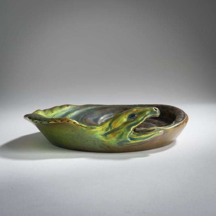 Bild 2 zu Objekt, Snake bowl, c. 1900, T&aacute;d&eacute; Sikorski (attributed), Zsolnay, Vilmos, P&eacute;cs, 156C 646