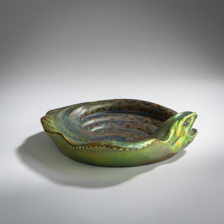 Bild 3 zu Objekt, Snake bowl, c. 1900, T&aacute;d&eacute; Sikorski (attributed), Zsolnay, Vilmos, P&eacute;cs, 156C 646