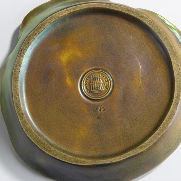 Bild 4 zu Objekt, Snake bowl, c. 1900, T&aacute;d&eacute; Sikorski (attributed), Zsolnay, Vilmos, P&eacute;cs, 156C 646