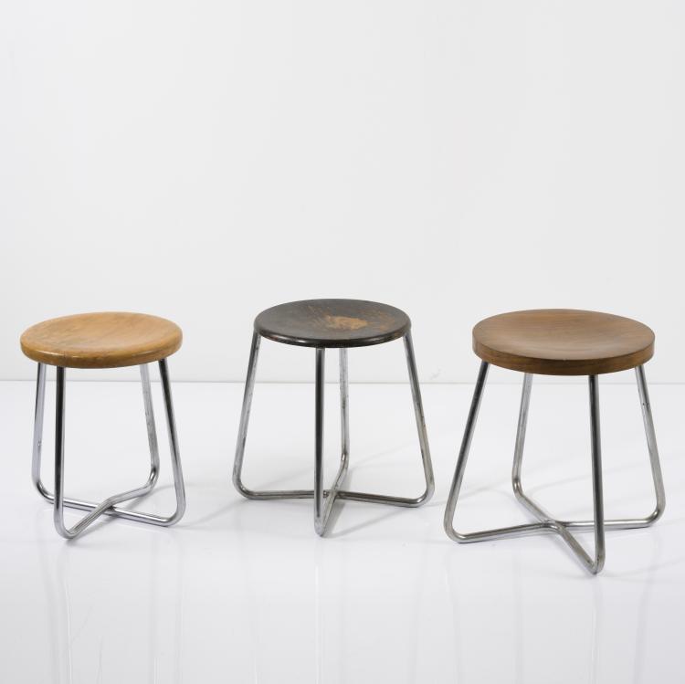 Bild 1 zu Objekt, 3 stools, 1930s, Tschechoslowakei, 157A 77
