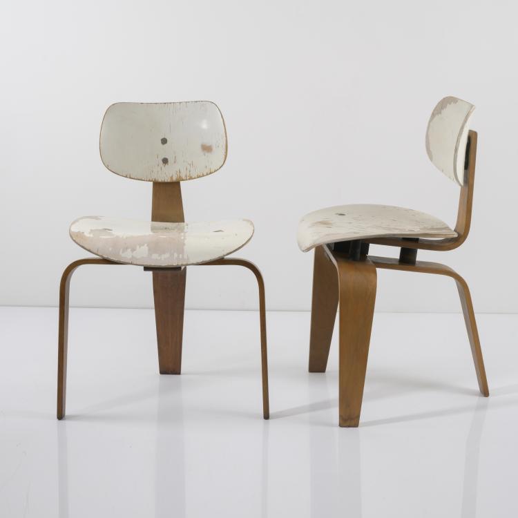 Bild 1 zu Objekt, 2 'SE 42' chairs, 1949/50, Egon Eiermann, Wilde & Spieth, Esslingen, 157A 139