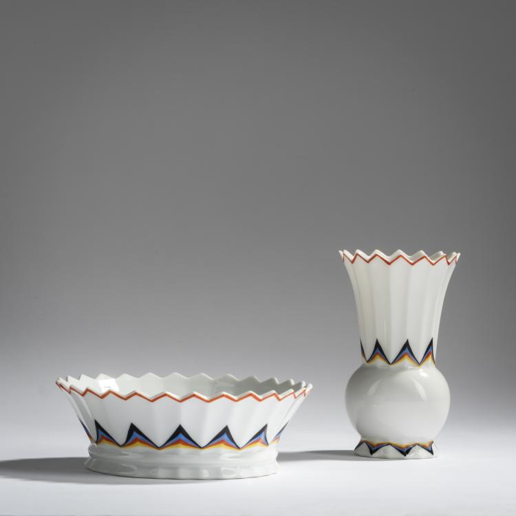 Hauptbild zu Objekt, Vase and bowl, 1920s, Philipp Rosenthal, Rosenthal, Selb, 156C 666
