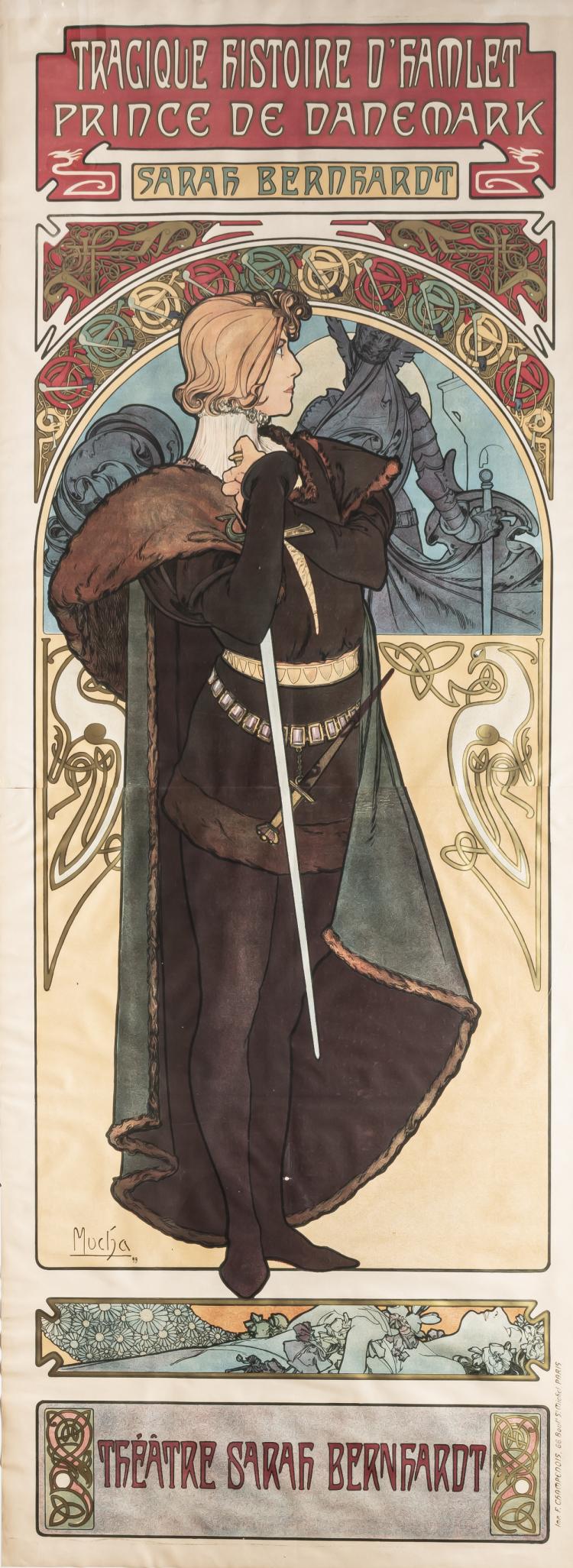 Bild 1 zu Objekt, 'Tragique Histoire d'Hamlet / Sarah Bernhard', 1899, Alphonse Mucha, 156C 655