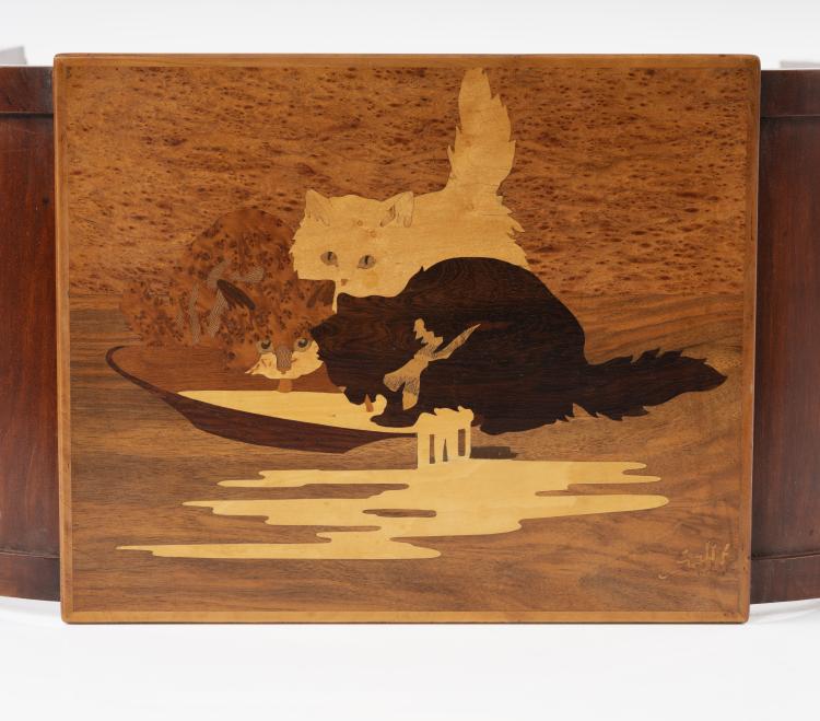 Bild 3 zu Objekt, Three nesting tables 'Canari' 'Chats' and 'Ecureil', 1920s, Emile Gall&eacute;, Gall&eacute;, &Eacute;tablissements, Nancy, 156C 517