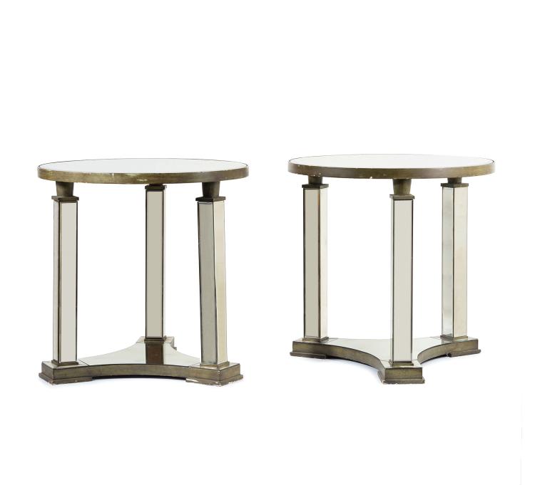 Hauptbild zu Objekt, Zwei Beistelltische, um 1947, Jacques Adnet (zugeschrieben), Adnet, Jacques, Paris (zugeschrieben), 156C 503