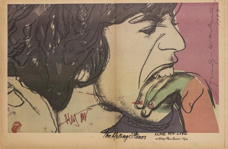 Hauptbild zu Objekt, Poster 'The Rolling Stones - Love you Live', 1977, Andy Warhol, 157C 781