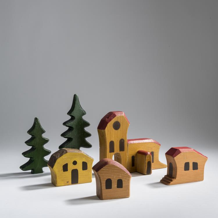 Bild 1 zu Objekt, 6 anthroposophical wooden toys, 1930-50, Rudolf Steiner (Umkreis), 157A 86