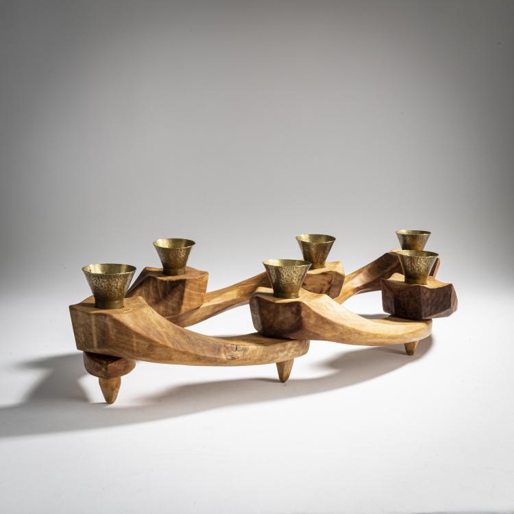 Bild 2 zu Objekt, Anthroposophical candlestick, 1940s, Rudolf Steiner (Umkreis), Dornach, Kunstschnitzwerkstatt, 157A 90
