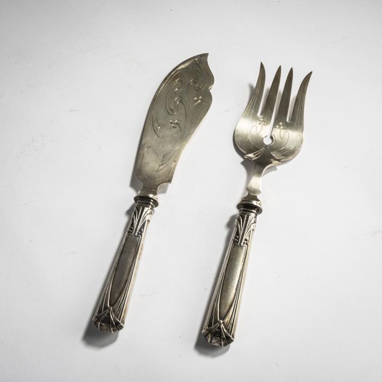 Bild 1 zu Objekt, Zwei Fischvorlegeteile '5100', 1901-04, Peter Behrens, R&uuml;ckert, M. J., Mainz, 156C 449