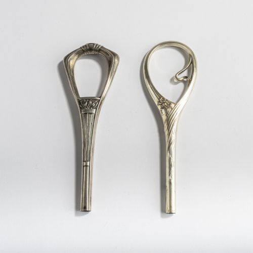 2 parasol handles, c. 1900