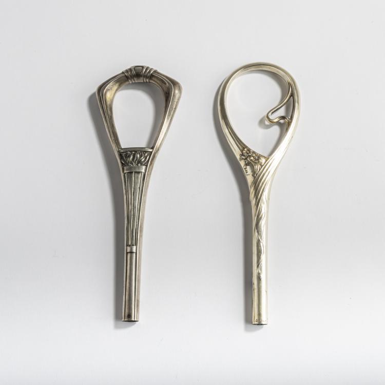 Hauptbild zu Objekt, 2 parasol handles, c. 1900, Mayer, Martin, Mainz, 156C 445