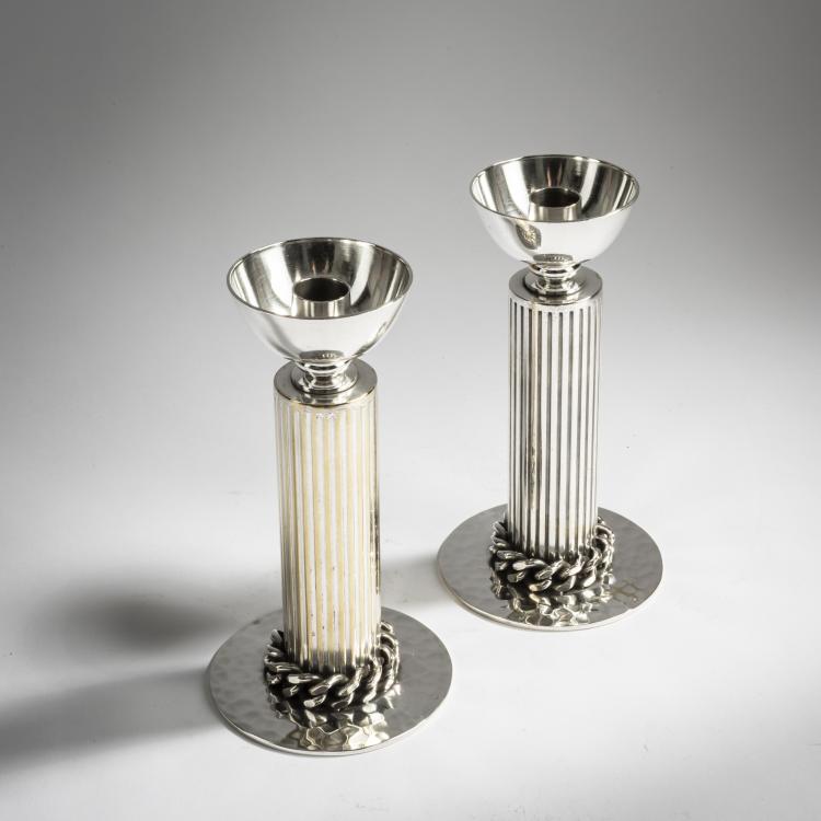 Bild 2 zu Objekt, Two candlesticks, after 1948, Jean Despr&eacute;s, Despr&eacute;s, Jean, Avallon, 156C 548