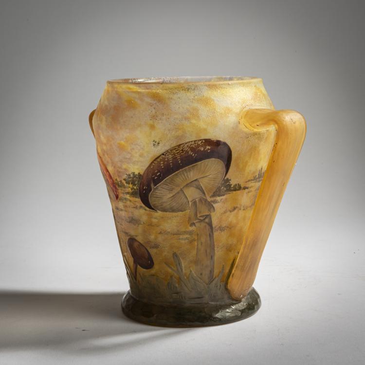 Bild 1 zu Objekt, Henkelvase 'Champignons', 1907, Henri Berg&eacute;,Antonin Daum,&Eacute;mile Wirtz, Daum Fr&egrave;res, Nancy, 156B 131