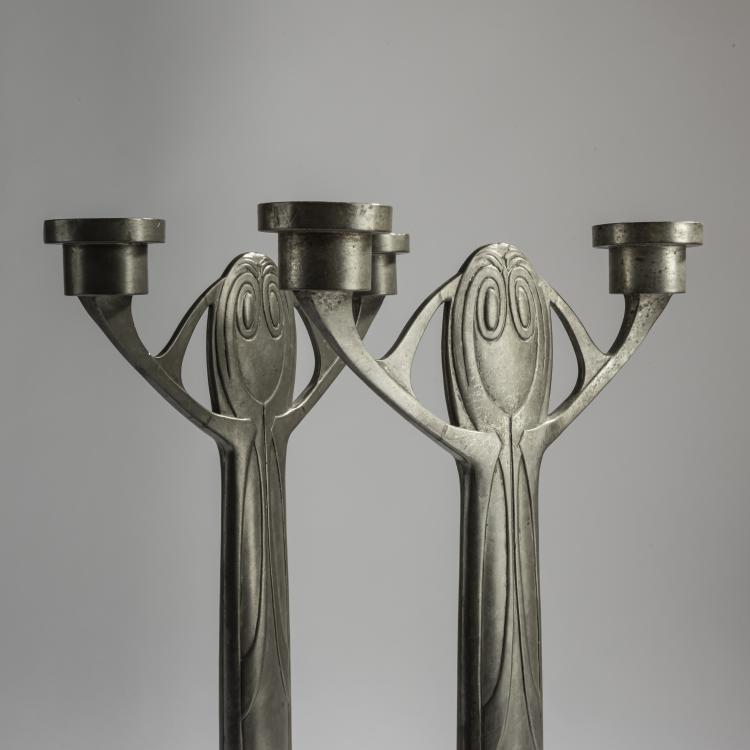 Bild 2 zu Objekt, Two candlesticks, c. 1902, Joseph Maria Olbrich, Hueck, Eduard, L&uuml;denscheid, 156C 561