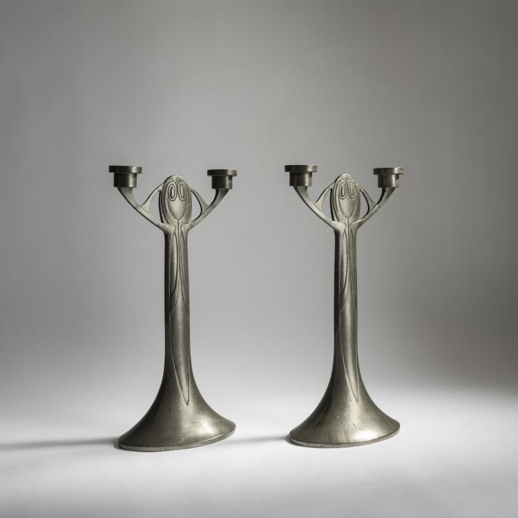 Bild 4 zu Objekt, Two candlesticks, c. 1902, Joseph Maria Olbrich, Hueck, Eduard, L&uuml;denscheid, 156C 561