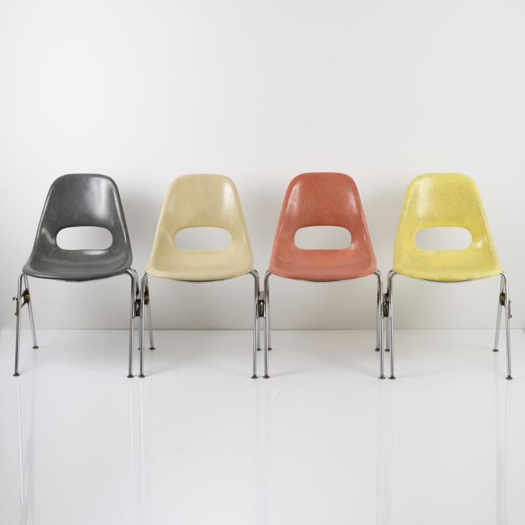 Bild 1 zu Objekt, Vier Stapelst&uuml;hle, um 1952, Krueger Metal Products, Green Bay, WI, 157B 289