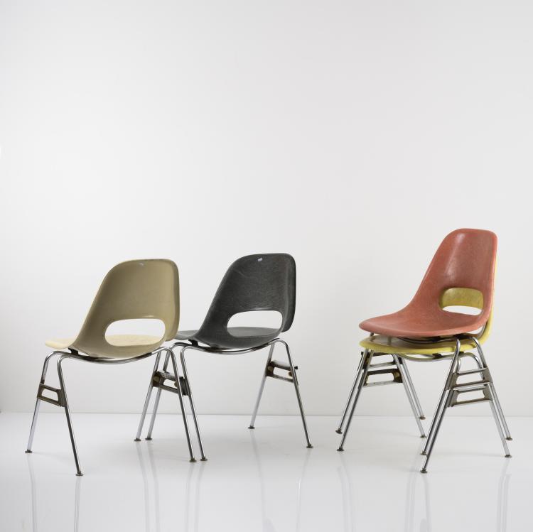 Bild 2 zu Objekt, Vier Stapelst&uuml;hle, um 1952, Krueger Metal Products, Green Bay, WI, 157B 289