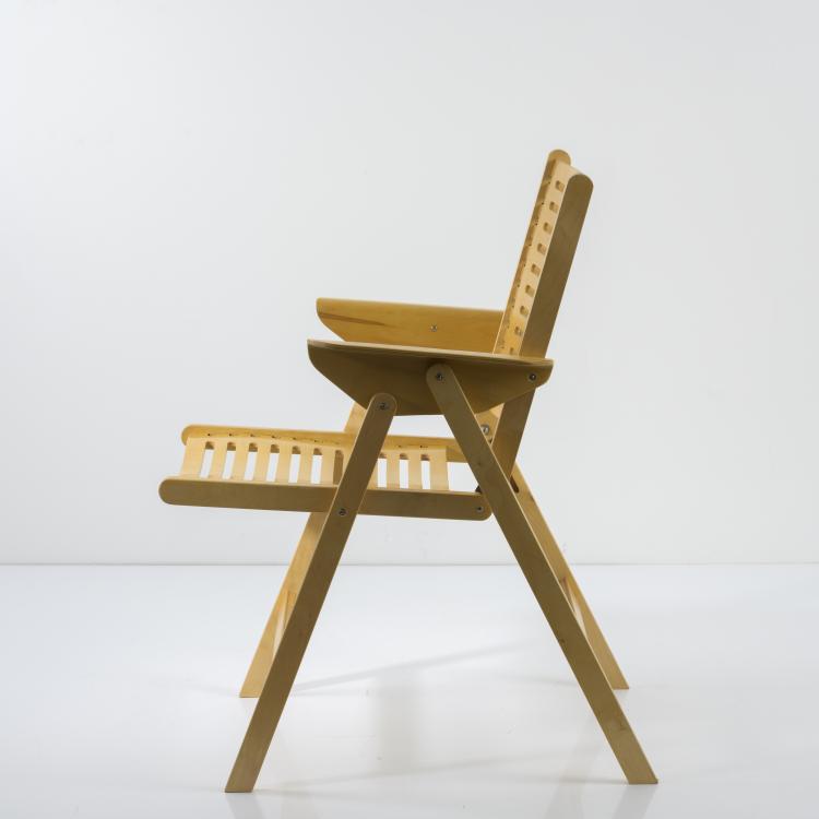 Bild 3 zu Objekt, 6 'Rex' folding chairs, c. 1950, Nico Kralj, Stol, L&ouml;wenstein, Slowenien, 157B 255