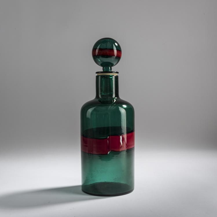 Bild 1 zu Objekt, Bottle with stopper, c. 1955, Fulvio Bianconi, Venini & C., Murano, 158C 831