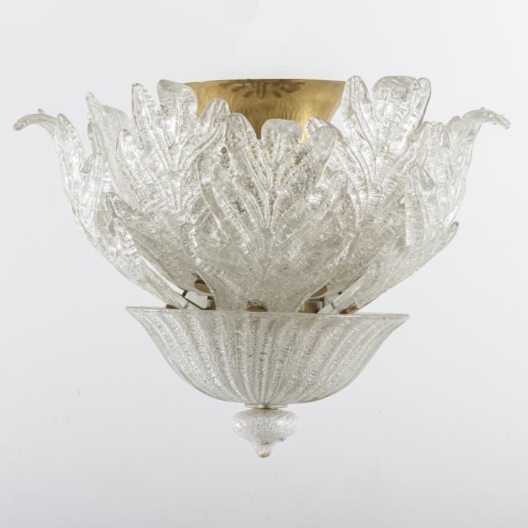 Bild 1 zu Objekt, Ceiling light and wall applique, 1940s, Barovier & Toso, Murano (zugeschrieben), 158A 10
