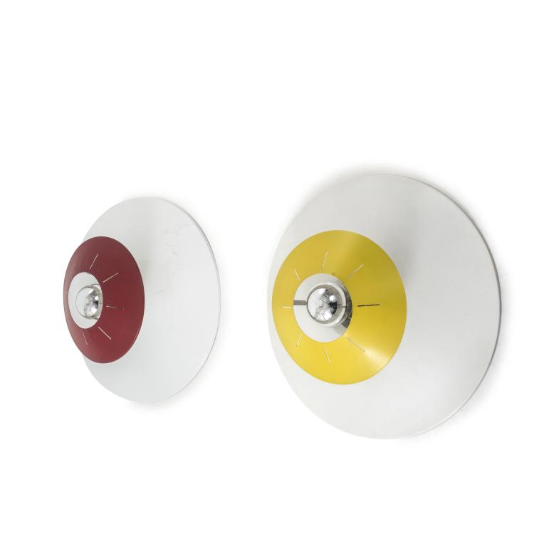 Hauptbild zu Objekt, 2 sconces / ceiling lights, c. 1958, Philips, Eindhoven, 157B 334