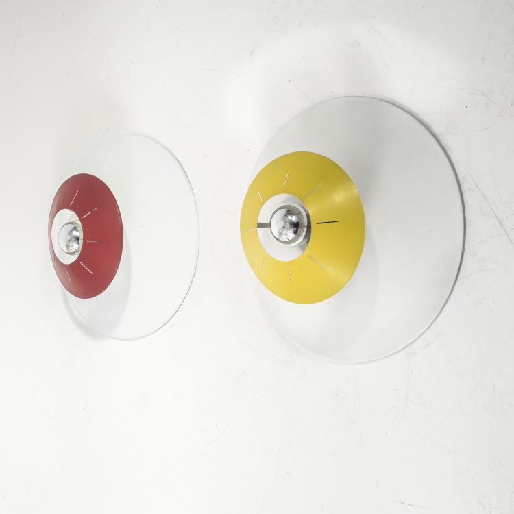 Bild 1 zu Objekt, 2 sconces / ceiling lights, c. 1958, Philips, Eindhoven, 157B 334