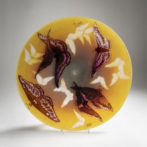 Decorative 'Papillons' plate, c. 1925