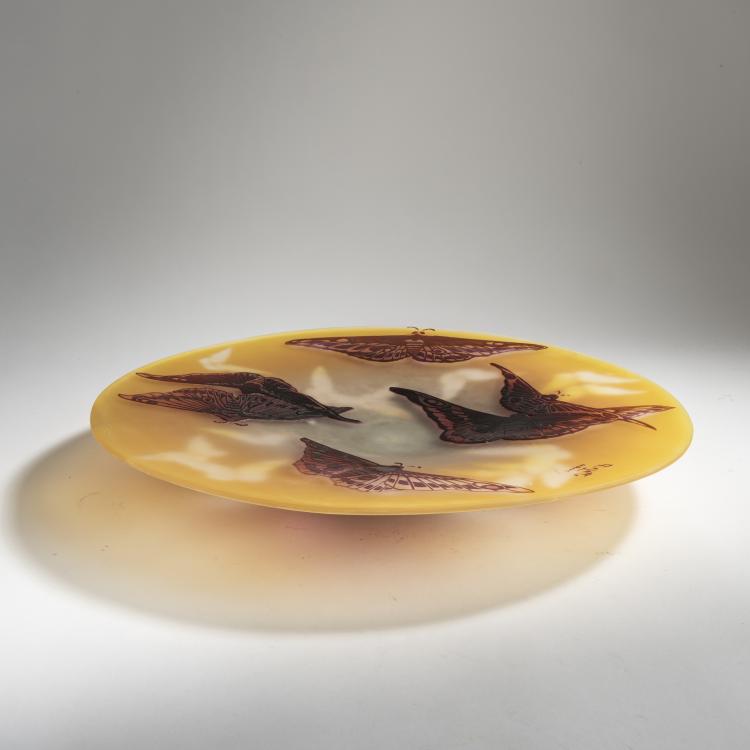 Bild 1 zu Objekt, Zierteller 'Papillons', um 1925, Delatte, Andr&eacute;, Nancy, 156B 178