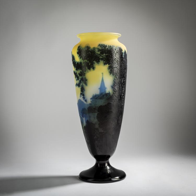 Hauptbild zu Objekt, Vase 'Paysage', 1927-36, Emile Gall&eacute;, Gall&eacute;, &Eacute;tablissements, Nancy, 156B 239