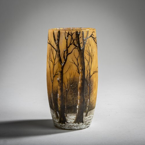 'Crépuscule neige' or 'Paysage hiver' vase, c. 1906