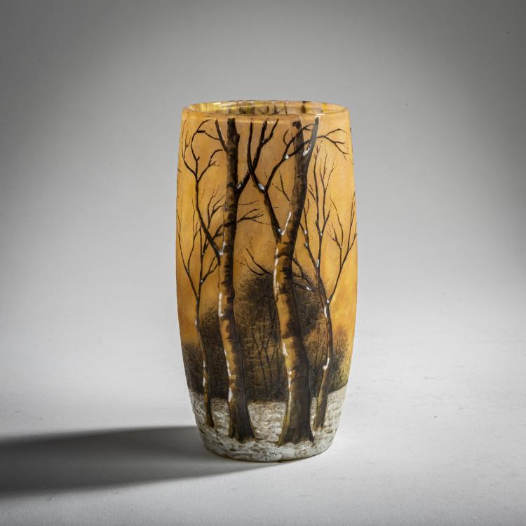 Bild 1 zu Objekt, 'Cr&eacute;puscule neige' or 'Paysage hiver' vase, c. 1906, Antonin Daum, Daum Fr&egrave;res, Nancy, 156B 127