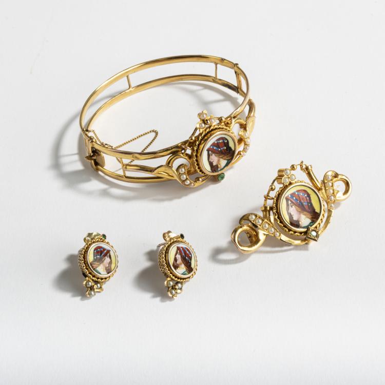 Hauptbild zu Objekt, Jewelry set, c. 1850, FROV, Italien, 157E 1023