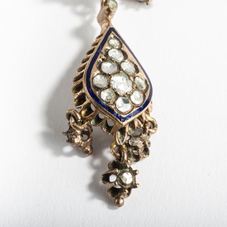 Bild 1 zu Objekt, Paar Ohrh&auml;nger, um 1880, 157E 1027