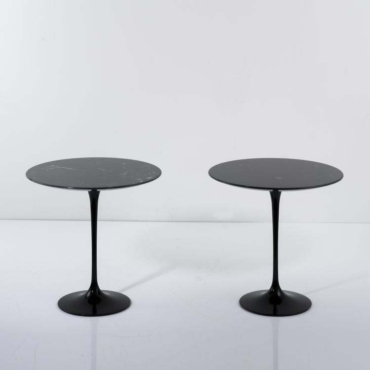 Hauptbild zu Objekt, 2 'Pedestal' - '163' side tables, 1957, Eero Saarinen, Knoll International, New York, 157B 317