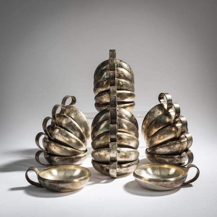 Hauptbild zu Objekt, 30 dessert bowls, c. 1936, Gio Ponti (attributed), Sambonet, Mailand, 157B 370