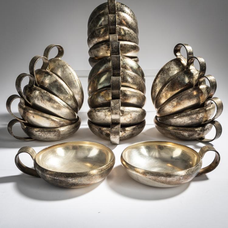 Bild 1 zu Objekt, 30 dessert bowls, c. 1936, Gio Ponti (attributed), Sambonet, Mailand, 157B 370