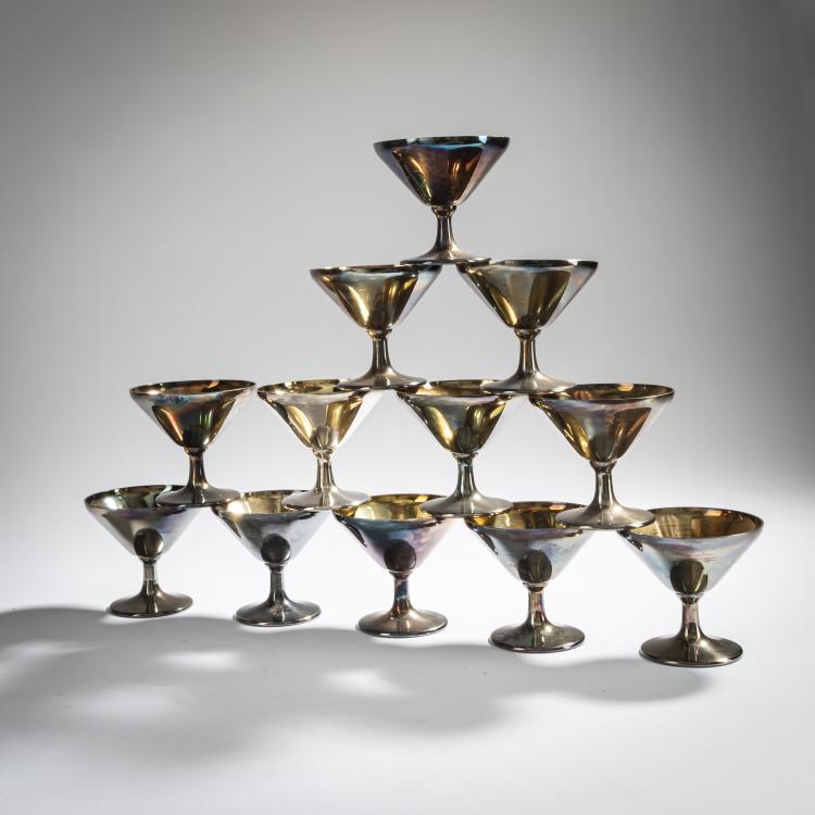 Bild 1 zu Objekt, 12 dessert bowls, c. 1936, Gio Ponti, Krupp, Arthur, Mailand, 157B 371