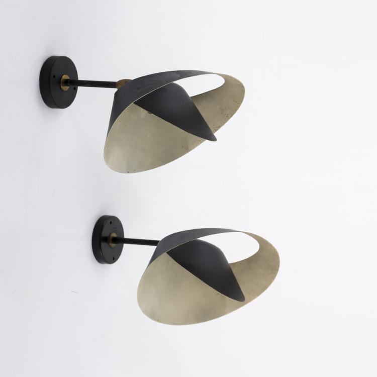 Bild 1 zu Objekt, Zwei Wandappliquen 'Petit Saturne', 1957, Serge Mouille, Steph Simon, Paris, 157B 325