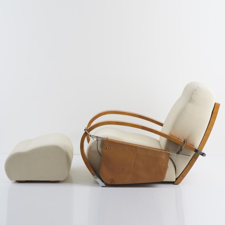 Hauptbild zu Objekt, Armlehnsessel mit Ottoman und Zeitungshalter 'Casablanca', 1987, Jaime Tresserra, Tresserra Collection, Madrid, 157B 569